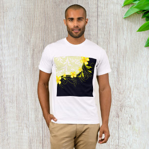 T-shirt Arrière - plan Jaune Floral