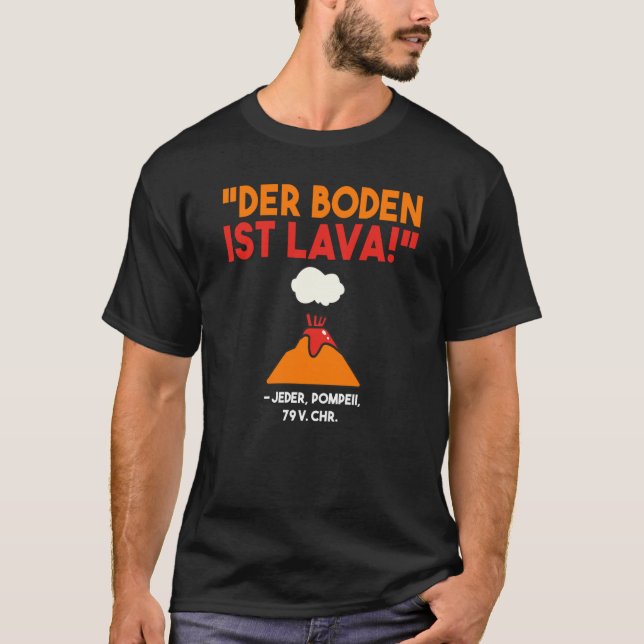 T-shirt Arrière-plan Le fond est volcanique de lave Érupti (Devant)