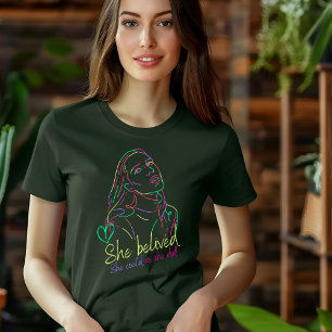 T-shirt Arrière - plan noir Neon Motivation créati
