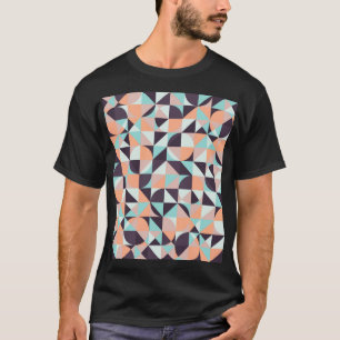 T-shirt Arrière - plan vintage rétro géométrique, transpar
