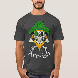 T-shirt ARRish Funny Irlandais Pirate Clover Cool crâne St