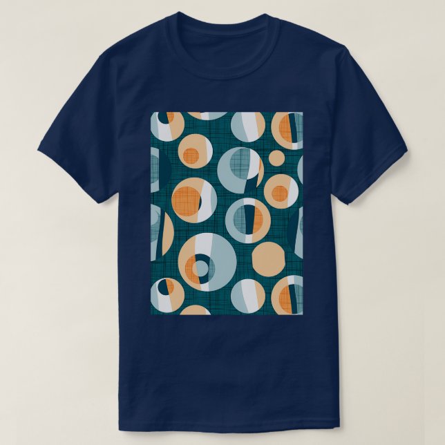 T-shirt Arrondi inspiration texture de lin de pin vert fon (Design devant)