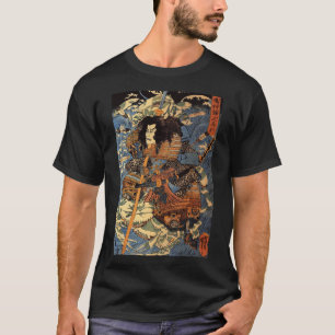 T-shirt Arrow Japonaise Rétro Blessé Samurai Riding Sea Cr
