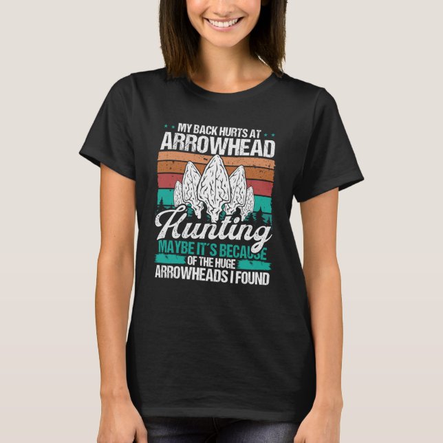 T-shirt Arrowhead Hunting Humor Back Injury Surgery  Colle (Devant)