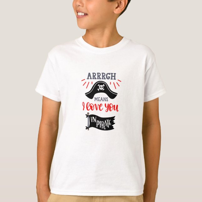 T-shirt arrr" signifie amour en pirate (Devant)