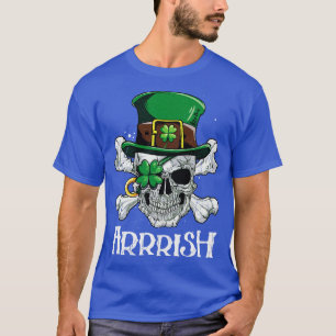 T-shirt Arrrish Leprechaun Pirate Men Boy Jour de la Saint