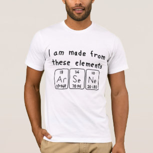 T-shirt Ars è ; une chemise de nom de table périodique