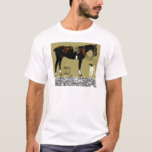 T-shirt Art 1912 d'affiche d'équitation de Ludwig Hohlwei