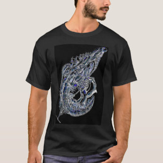 T-shirt art à l'encre de crevette extraterrestre