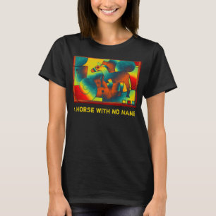 T-shirt ART Abstrait - A HORSE - bleu rouge jaune