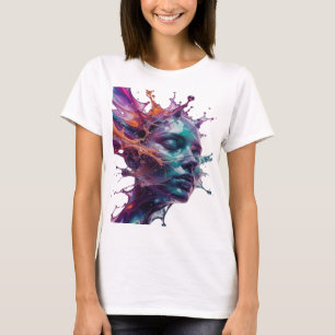 T-shirt Art abstrait argenté moderne Motif artistique v2