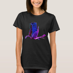 T-shirt Art Abstrait Blue Rosebud Flower Nature