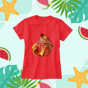T-shirt Art Abstrait Colorful Belle danseuse Caractère