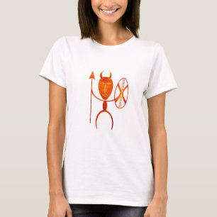 T-shirt art Abstrait de guerrier tribal africain