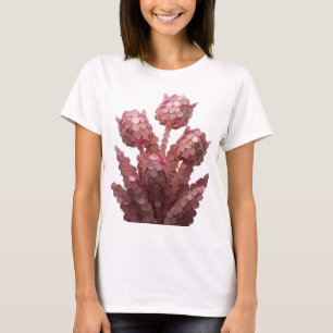 T-shirt Art abstrait rose aux contours nets Design moderne