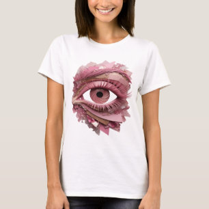 T-shirt Art abstrait rose frais DESIGN MODERNE
