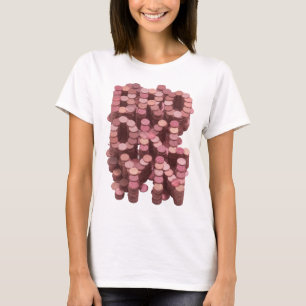 T-shirt ART ABSTRAIT Rose Vibrant Design Moderne