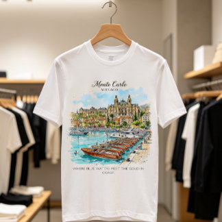 T-shirt Art aquarelle de Monte-Carlo Monaco