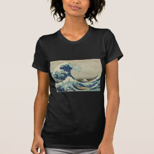 T-shirt Art asiatique - la grande vague outre de Kanagawa