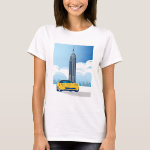 T-SHIRT ART AUTOMOBILE DE VETTE ÉLÉGANT