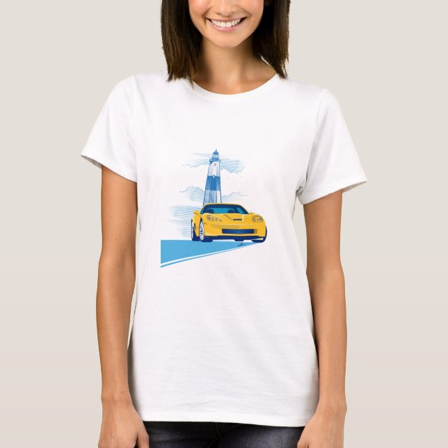 T-SHIRT ART AUTOMOBILE DE VETTE ÉLÉGANT (Devant)