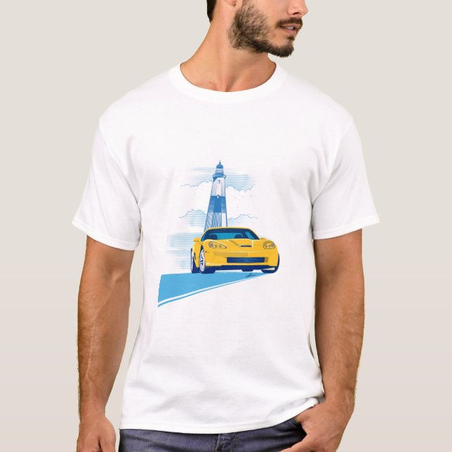 T-SHIRT ART AUTOMOBILE DE VETTE ÉLÉGANT (Devant)