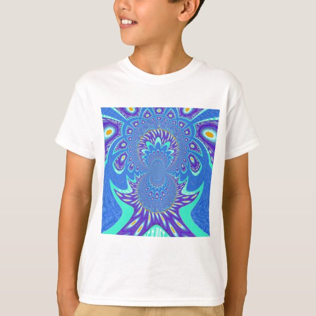 T-shirt Art bleu moderne (Devant)