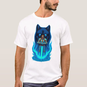 T-shirt Art Botanique Céleste Main Texturée Lune & Olive