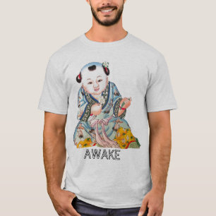 T-shirt Art bouddhiste asiatique riant de Bouddha de bonne