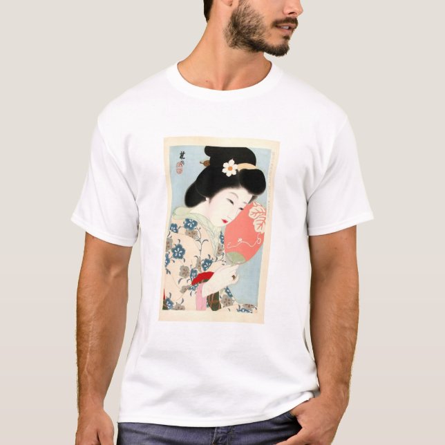 T-shirt Art classique japonais de la dame Geisha (Devant)