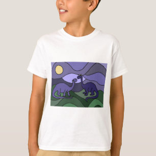 T-shirt Art coloré de dinosaure de brontosaure