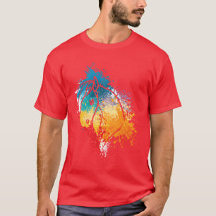 T-shirt Art coloré Splash Art Ferme animaux Cheval poney t