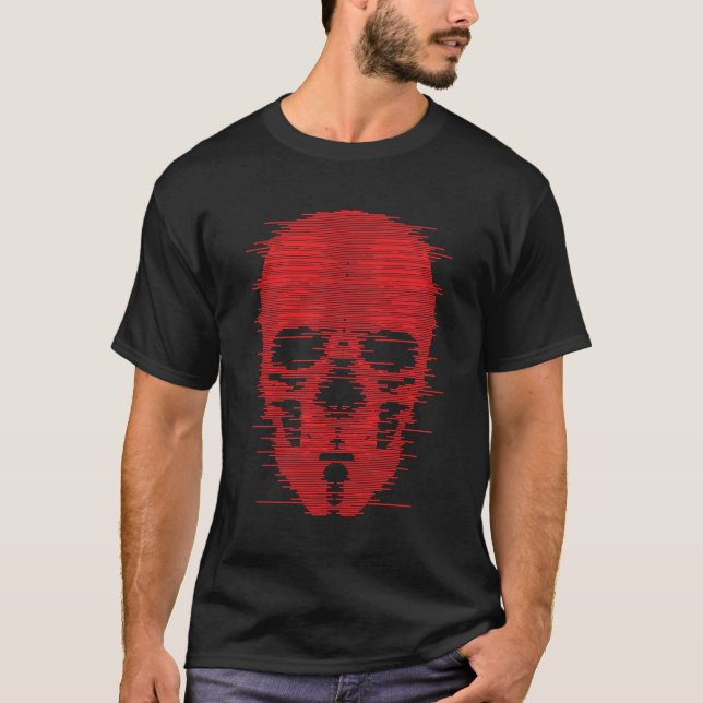 T-shirt Art crâne rouge (Devant)