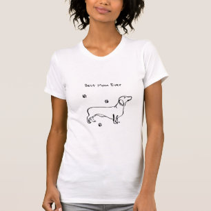 T-shirt Art Dachshund Minimaliste - Votre texte, votre sty
