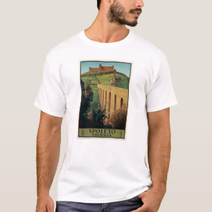 T-shirt Art d'affiche de Vintage voyage de Spoleto Ombrie