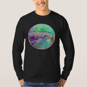 T-shirt Art de baleine de bosse de batik