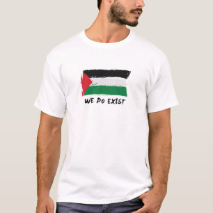 T-shirt Art de brosse de drapeau de la Palestine - nous