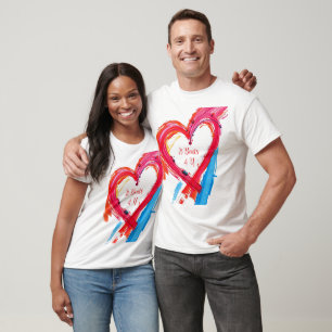 T-shirt Art de Bruxelles Coeur coloré