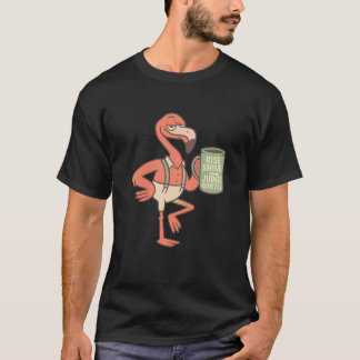 T-shirt Art de citation de café de flamant rose drôle