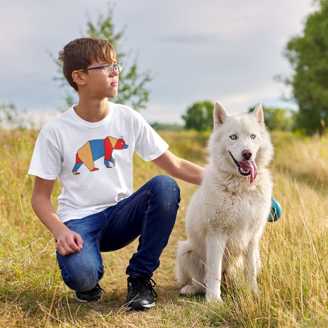 T-shirt Art de dessin d'ours en polygone bas (Créateur téléchargé)