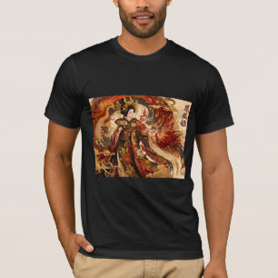 T-shirt Art de Geisha Phoenix Japonais Conception de Myt