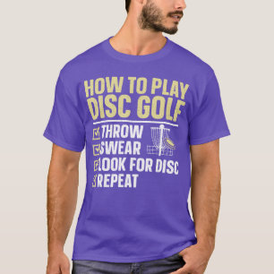 T-shirt Art de golf à disque cool pour hommes femmes golfe