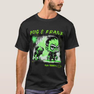 T-shirt Art de graffiti Pug et Frankenstein 6