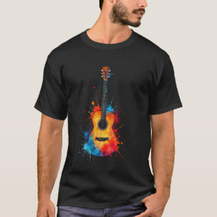 T-shirt Art de guitare coloré