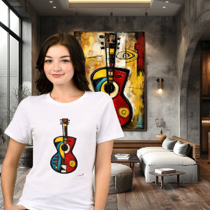 T-shirt Art de guitare expressionniste abstrait – Musique