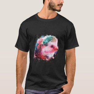 T-shirt Art de Hérisson de couleur - Nature Animal Porcupi