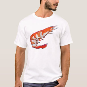 T-shirt Art de kitsch de fruits de mer de crevette de
