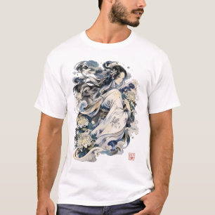 T-shirt Art de la femme de neige japonaise Yokai d'hiver