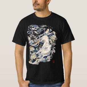 T-shirt Art de la femme de neige japonaise Yokai d'hiver