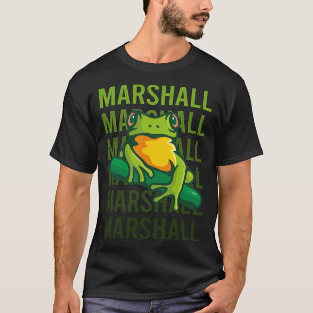 T-shirt Art de la grenouille - Nom Marshall (Devant)